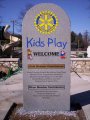 #60 - Glass Art Etched - Rotary rock sign at park